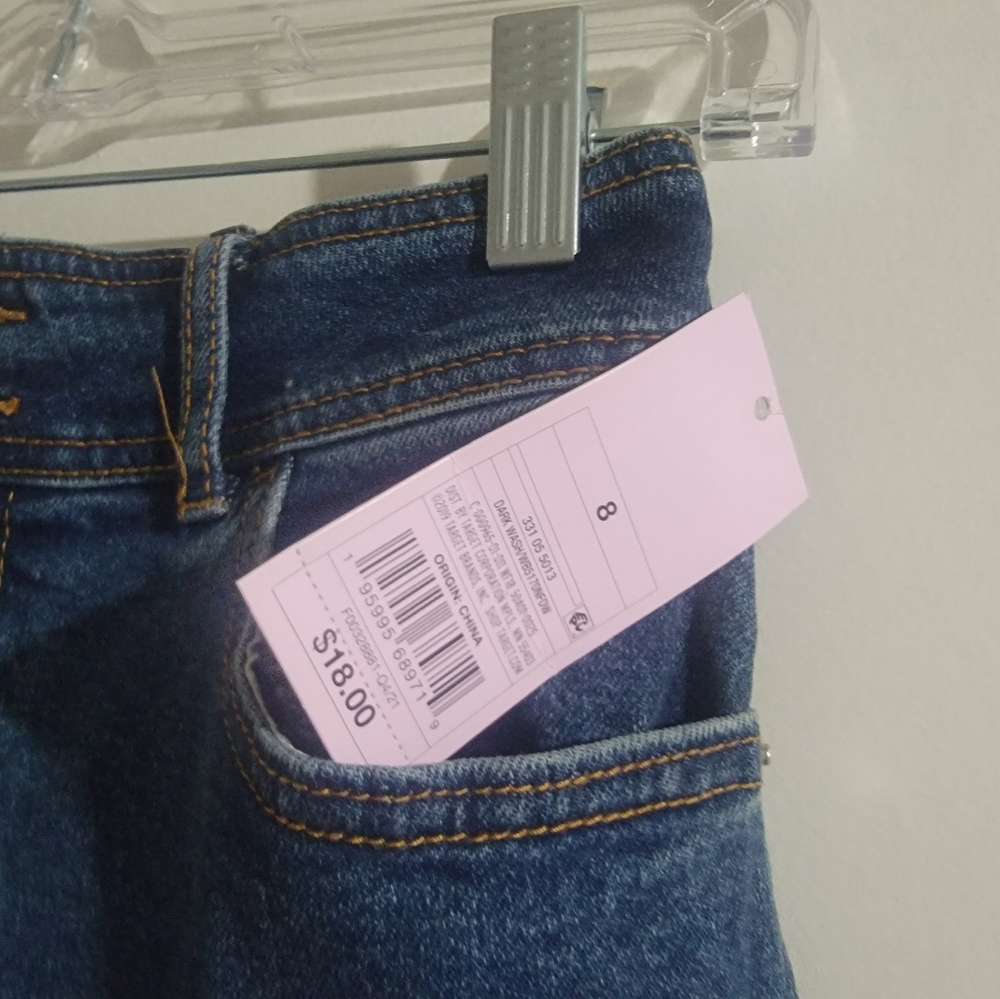 Pleated denim skirt